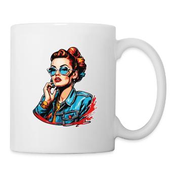 Rockabilly / Pin-up Girl / Girl Power / Années 50 - Mug blanc - blanc - Droite
