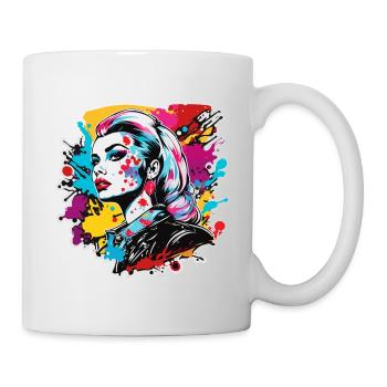 Rockabilly / Pin-up Girl / Girl Power / Années 50 - Mug blanc - blanc - Droite