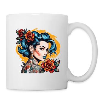 Rockabilly / Pin-up Girl / Frauenpower / 50er - Tasse - Weiß - Rechts