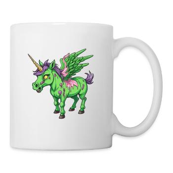 Illustration de licorne zombie - Mug blanc - blanc - Droite