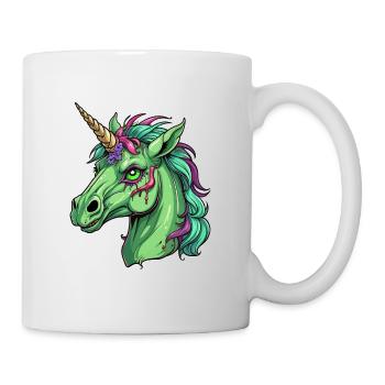 Illustration de licorne zombie - Mug blanc - blanc - Droite