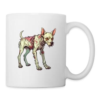 Zombie Hund Illustration - Tasse - Weiß - Rechts