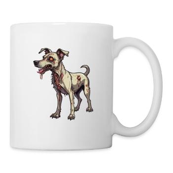 Zombie Hund Illustration - Tasse - Weiß - Rechts