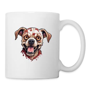 Zombie Hund Illustration - Tasse - Weiß - Rechts