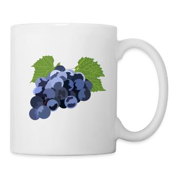 Trauben - Tasse - Weiß - Rechts