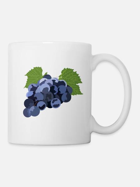 Trauben - Tasse - Weiß