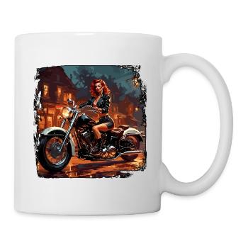 Logo moto / Moto / Deux-roues / Véhicule / Moteurs - Mug blanc - blanc - Droite