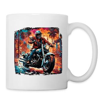 Logo moto / Moto / Deux-roues / Véhicule / Moteurs - Mug blanc - blanc - Droite