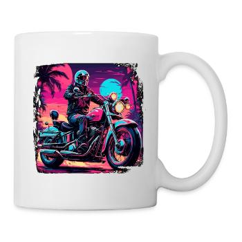 Logo moto / Moto / Deux-roues / Véhicule / Moteurs - Mug blanc - blanc - Droite
