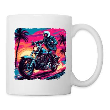 Logo moto / Moto / Deux-roues / Véhicule / Moteurs - Mug blanc - blanc - Droite
