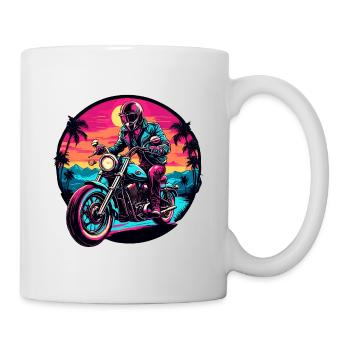 Logo moto / Moto / Deux-roues / Véhicule / Moteurs - Mug blanc - blanc - Droite