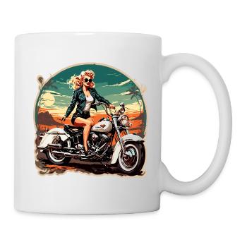 Logo moto / Moto / Deux-roues / Véhicule / Moteurs - Mug blanc - blanc - Droite
