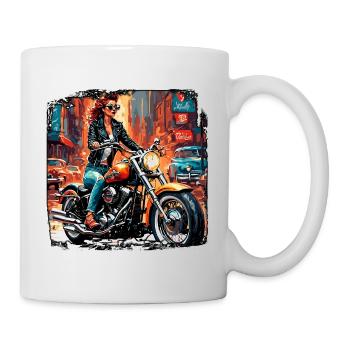 Logo moto / Moto / Deux-roues / Véhicule / Moteurs - Mug blanc - blanc - Droite