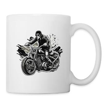 Logo moto / Moto / Deux-roues / Véhicule / Moteurs - Mug blanc - blanc - Droite