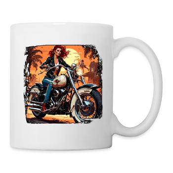Logo moto / Moto / Deux-roues / Véhicule / Moteurs - Mug blanc - blanc - Droite