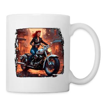 Logo moto / Moto / Deux-roues / Véhicule / Moteurs - Mug blanc - blanc - Droite