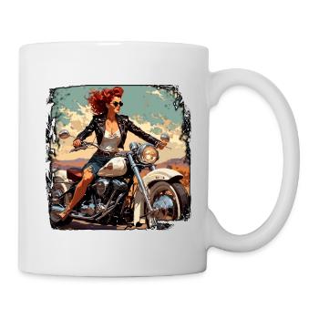 Logo moto / Moto / Deux-roues / Véhicule / Moteurs - Mug blanc - blanc - Droite