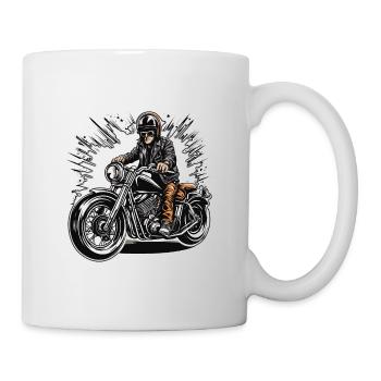 Logo moto / Moto / Deux-roues / Véhicule / Moteurs - Mug blanc - blanc - Droite