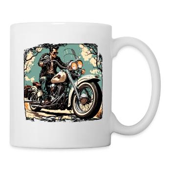 Logo moto / Moto / Deux-roues / Véhicule / Moteurs - Mug blanc - blanc - Droite