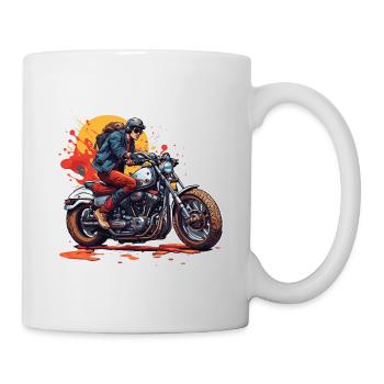 Logo moto / Moto / Deux-roues / Véhicule / Moteurs - Mug blanc - blanc - Droite
