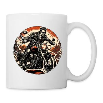 Logo moto / Moto / Deux-roues / Véhicule / Moteurs - Mug blanc - blanc - Droite
