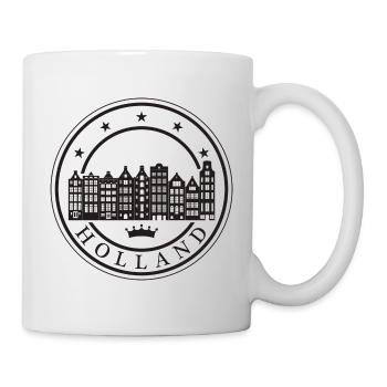 La ligne d’horizon de la ville d’Amsterdam - Mug blanc - blanc - Droite