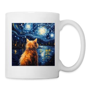Katze, katzenmotiv - Tasse - Weiß - Rechts