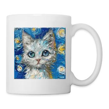 Katze, katzenmotiv - Tasse - Weiß - Rechts