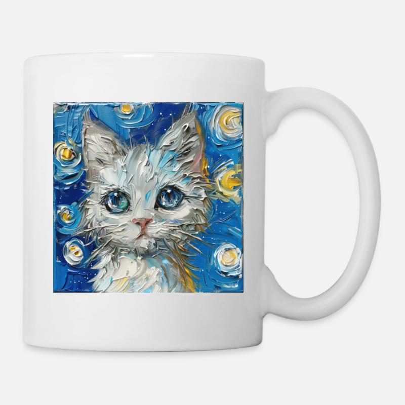 Katze, katzenmotiv - Tasse - Weiß