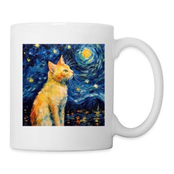 Katze, katzenmotiv - Tasse - Weiß - Rechts