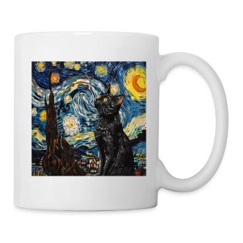 Katze, katzenmotiv - Tasse - Weiß - Rechts