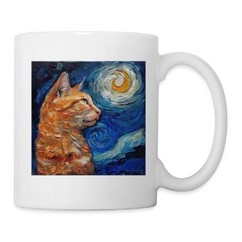 Katze, katzenmotiv - Tasse - Weiß - Rechts