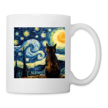 Katze, katzenmotiv - Tasse - Weiß - Rechts