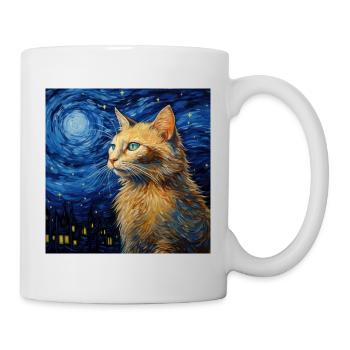 Katze, katzenmotiv - Tasse - Weiß - Rechts