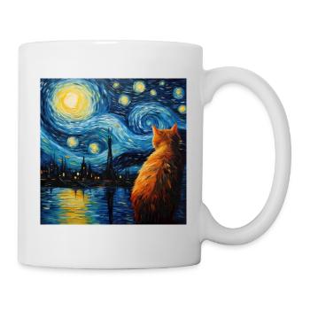 Katze, katzenmotiv - Tasse - Weiß - Rechts