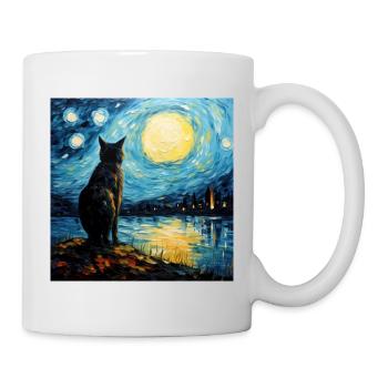 Katze, katzenmotiv - Tasse - Weiß - Rechts