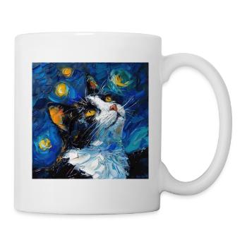Katze, katzenmotiv - Tasse - Weiß - Rechts