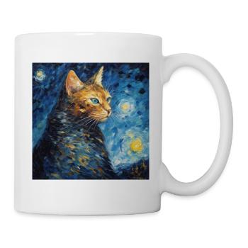 Katze, katzenmotiv - Tasse - Weiß - Rechts