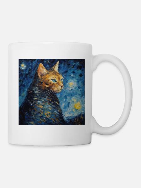 Katze, katzenmotiv - Tasse - Weiß