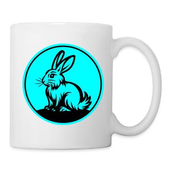 Hase Ostern Symbol - Tasse - Weiß - Rechts