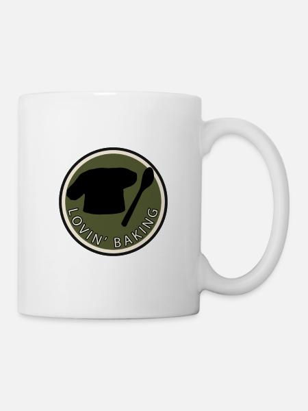 Kuchen Backen Backwaren - Tasse - Weiß