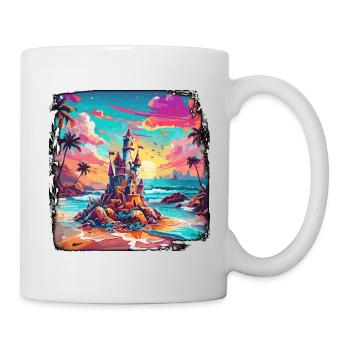 Sandcastle / Building / Playing / Castle / Holiday - Mug - white - Right