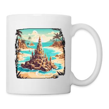 Sandcastle / Building / Playing / Castle / Holiday - Mug - white - Right