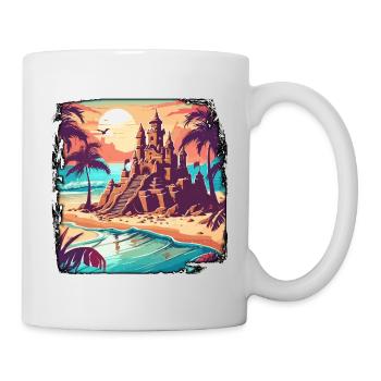 Sandcastle / Building / Playing / Castle / Holiday - Mug - white - Right