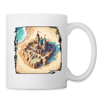 Sandcastle / Building / Playing / Castle / Holiday - Mug - white - Right