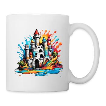 Sandcastle / Building / Playing / Castle / Holiday - Mug - white - Right