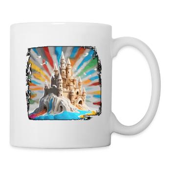 Sandcastle / Building / Playing / Castle / Holiday - Mug - white - Right