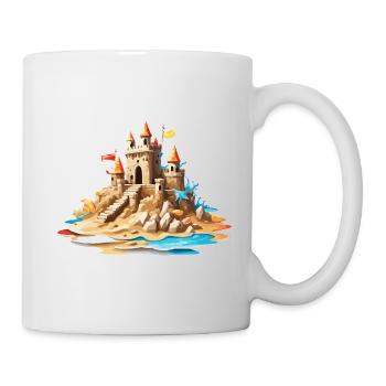 Sandcastle / Building / Playing / Castle / Holiday - Mug - white - Right