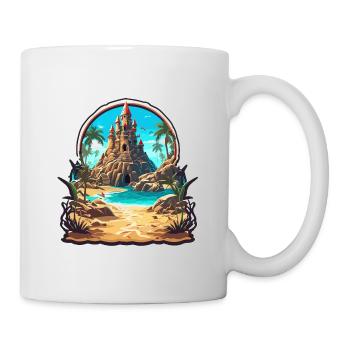 Sandcastle / Building / Playing / Castle / Holiday - Mug - white - Right