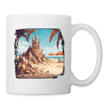 Sandcastle / Building / Playing / Castle / Holiday - Mug - white - Right